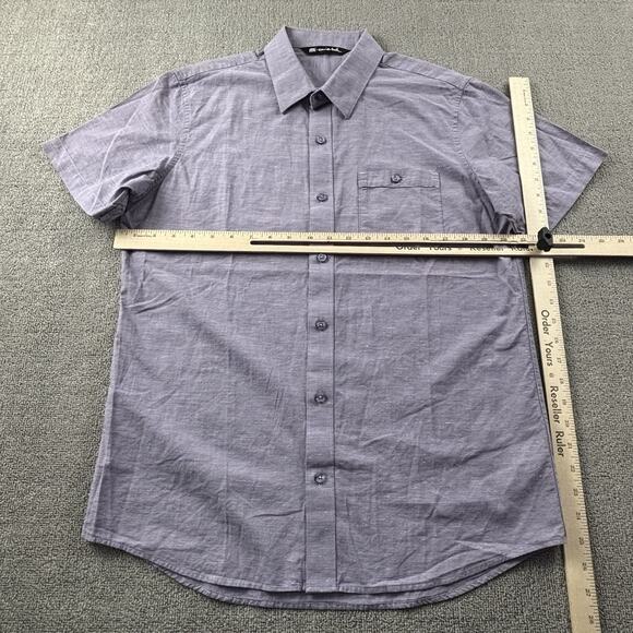 Travis Mathew Shirt Adult Medium Purple Button Up Short Sleeve Golf Casual Men's - Picture 10 of 14